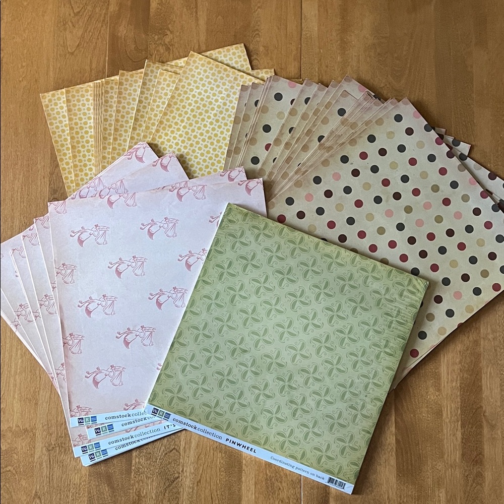 Vintage 86 Sheets Of Assorted Patterned Scrapbook Paper By We R Memory Keepers